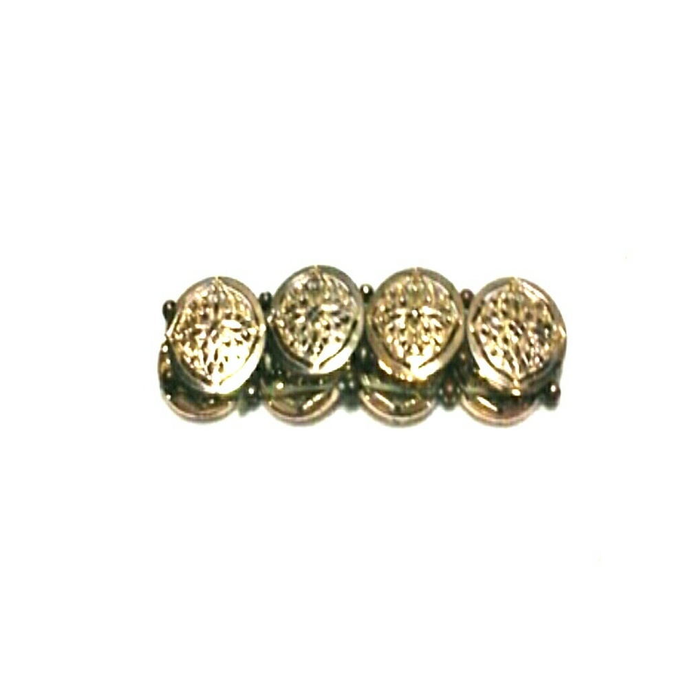 Faux Gold bracelet with Brown Beads